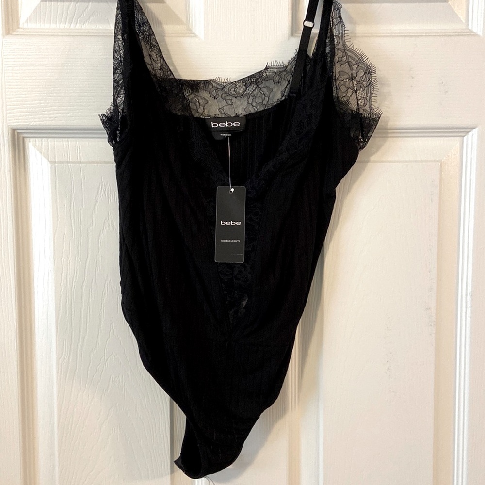 Black Bebe bodysuit.